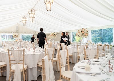 The marquee at Soughton Hall